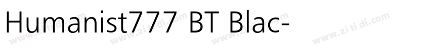 Humanist777 BT Blac字体转换